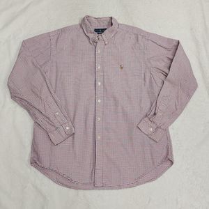 Polo Ralph Lauren Long Sleeve Button Down Shirt Men's Classic Fit  Size XL Check
